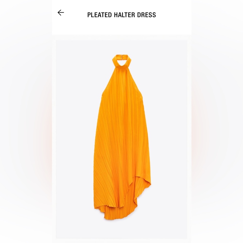 Pleated halter Zara dress